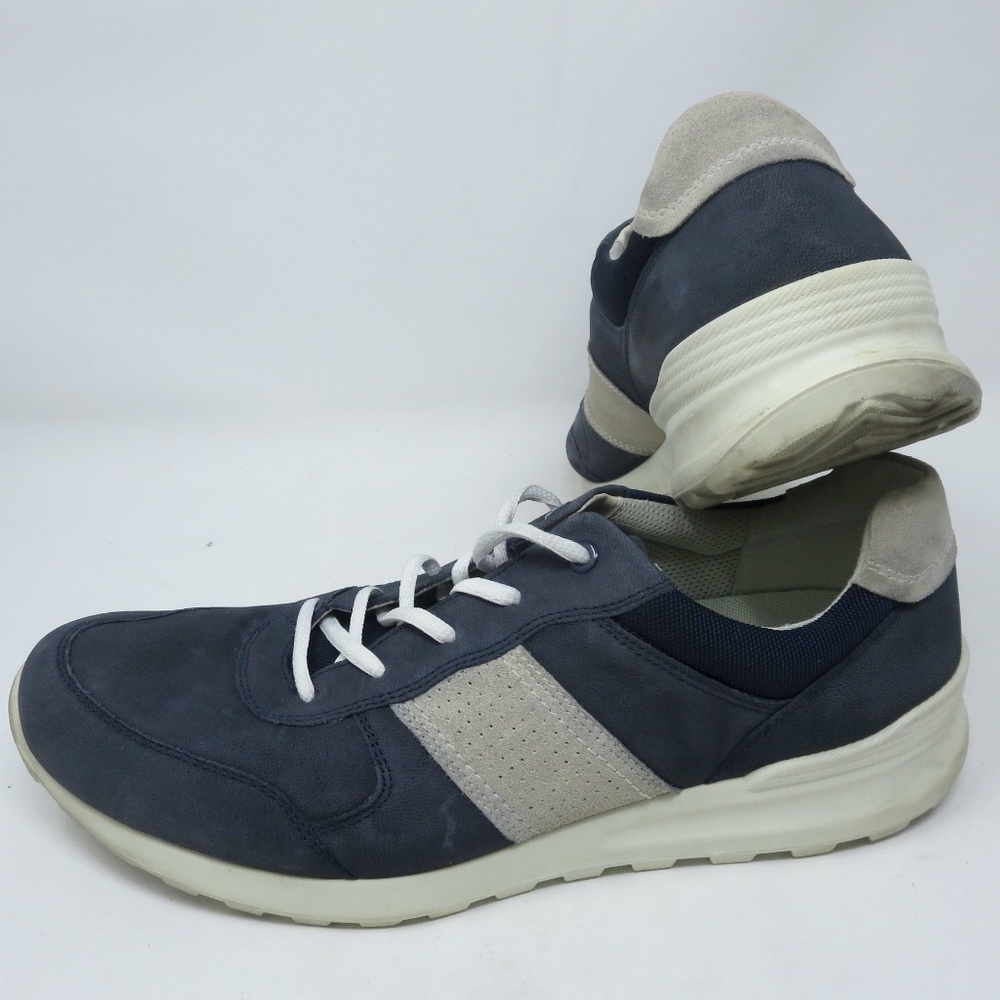 ECCO CS20 Casual Trainer Sneaker Navy Blue Suede Leather Size 47 EU / US 13-13.5